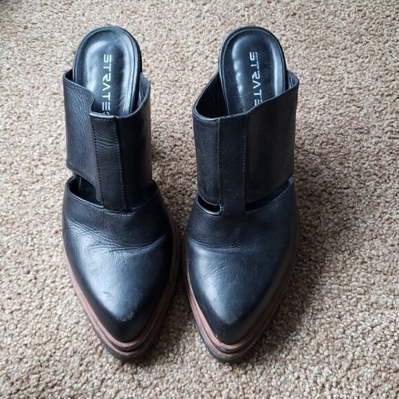 STRATEGIA Leather chunky mules - Picture 2 of 8